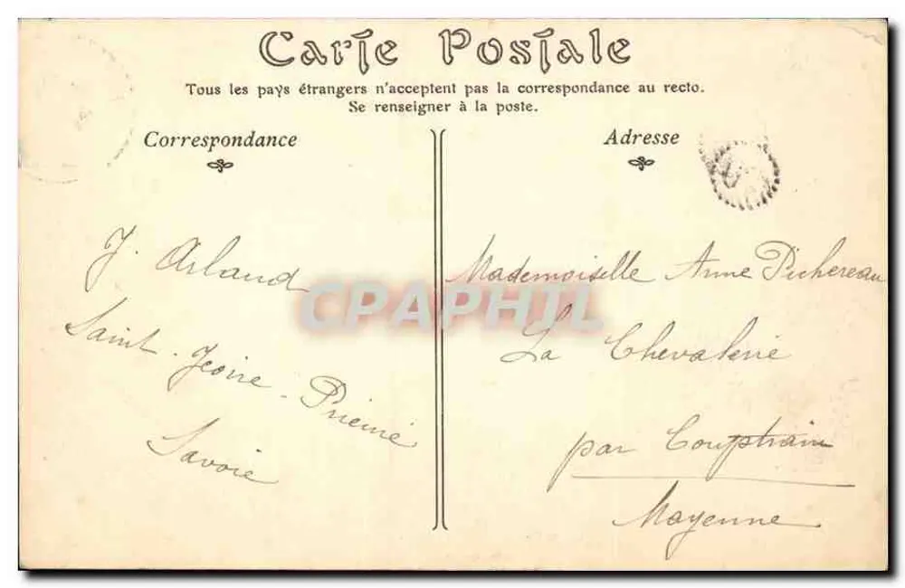 Chambéry — A Catedral — Editor Piot, n° 12 - Verso