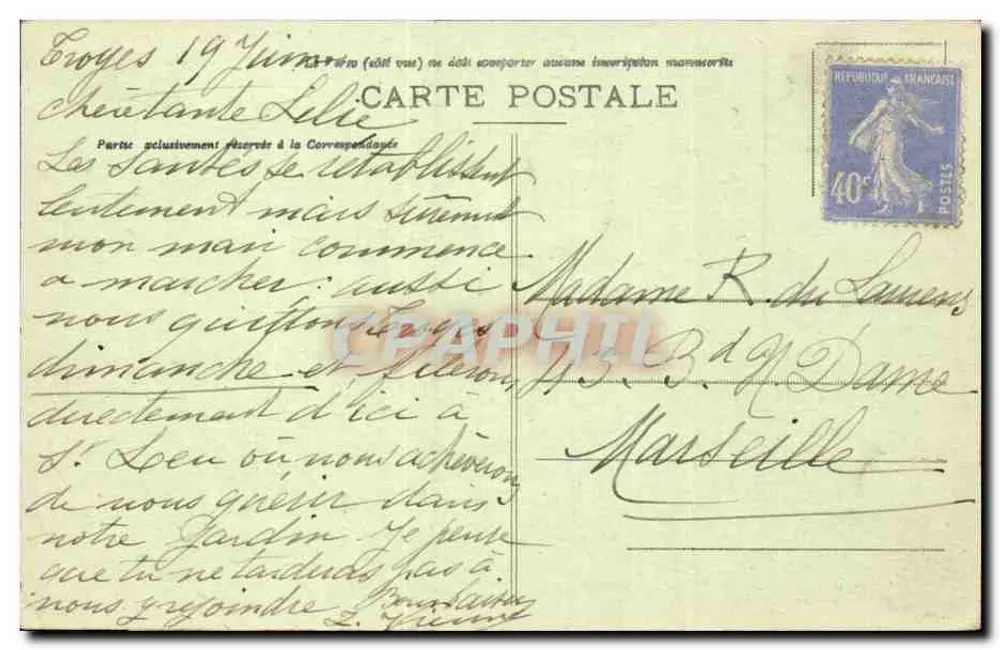 Troyes - A Prefeitura — Casa dos Lojistas, Troyes - Verso