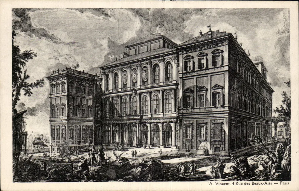 Ansicht der Académie des Beaux-Arts in Paris — A. Vincent, 4 Rue des Beaux-Arts — Paris - Vorderseite