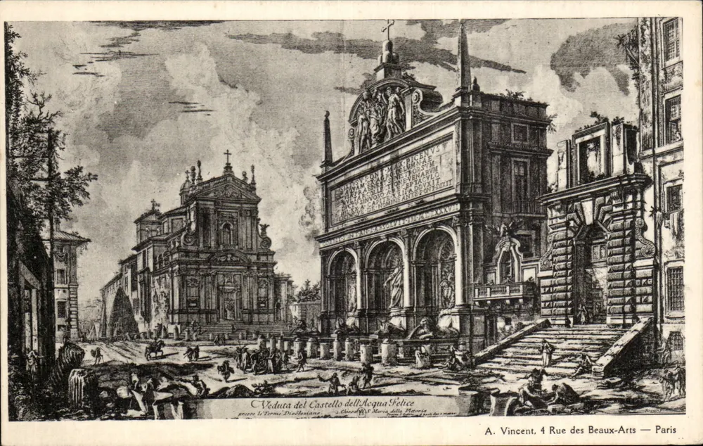 Ansicht des Castello dell'Acqua Felice — A. Vincent, 4 Rue des Beaux-Arts — Paris - Vorderseite