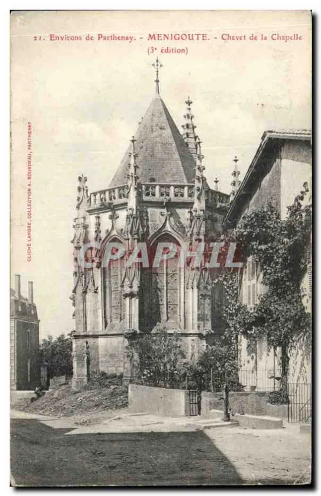 Menigoute - Ansicht des Kirchenschiffs — 3. Ausgabe — Clicqé Lamore, Sammlung A. Bourbeau, Parthenay - Vorderseite