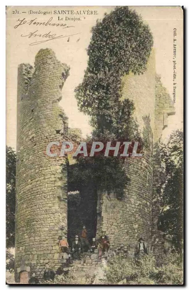 Sainte-Alvère — O Donjon — Col. A. Astruc, fot. -cilt., à Dordogne - Frente