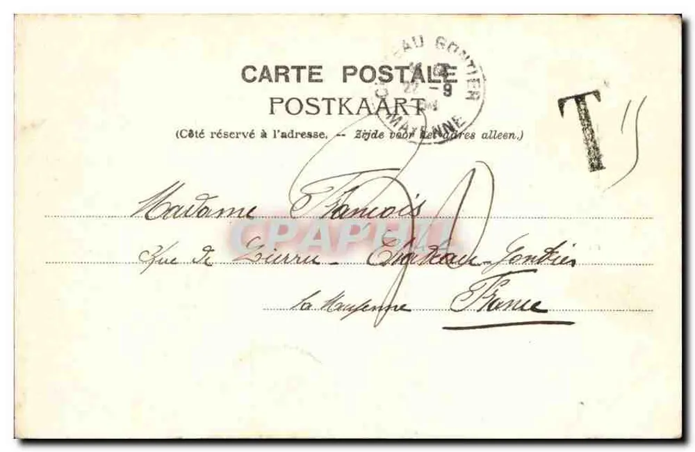 Sart-Spa. La Hoëgne. Wasserfall und Brücke Léopold II. — Pap. Califice, Spa — Nr. 66 - Rückseite