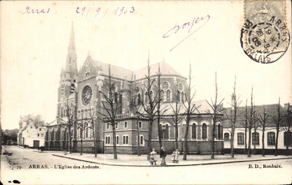 Arras - L'Église des Ardents — éditeur B.D., Roubaix, n°79 - Frente