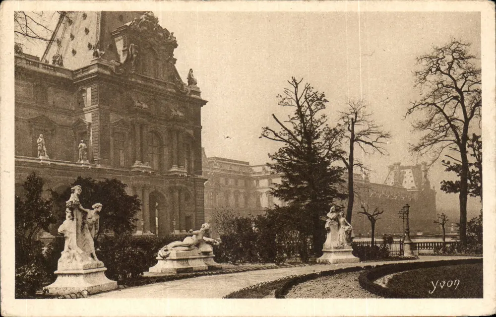 Jardin des Tuileries, linke Flügel (Pavillon de Flore) — Paris — Künstleredition YVON, Neully-sur-Marne, Serie N° 84 bis - Vorderseite