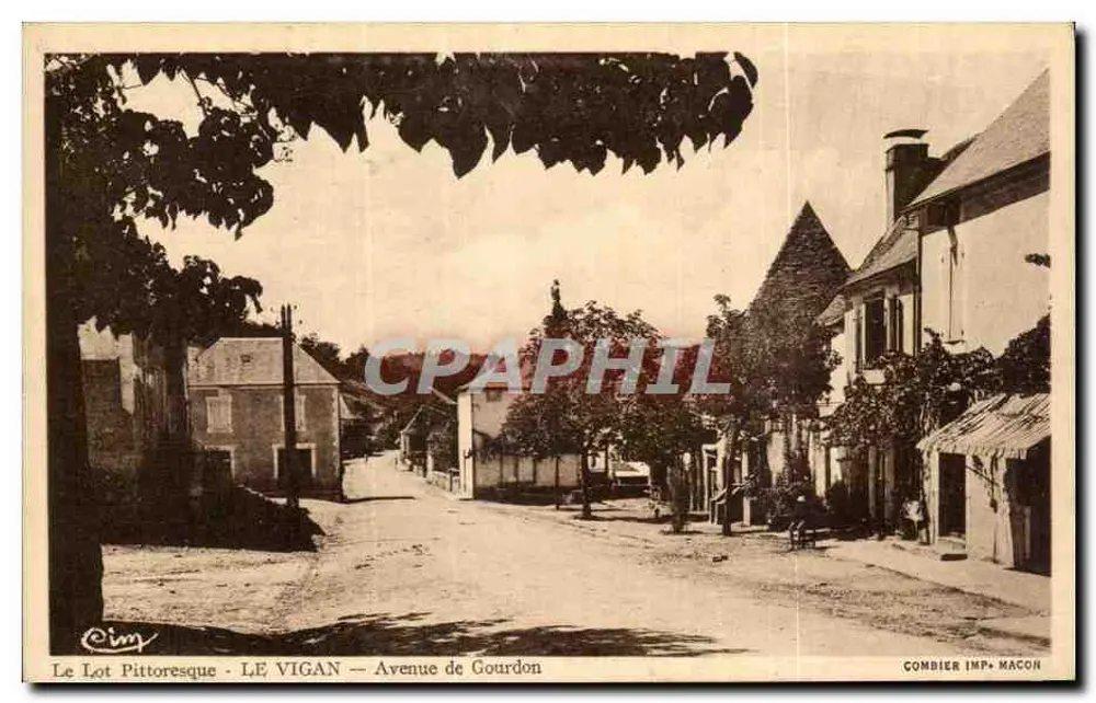 Le Vigan — Avenida de Gourdon — Combier Imp. Macon - Frente