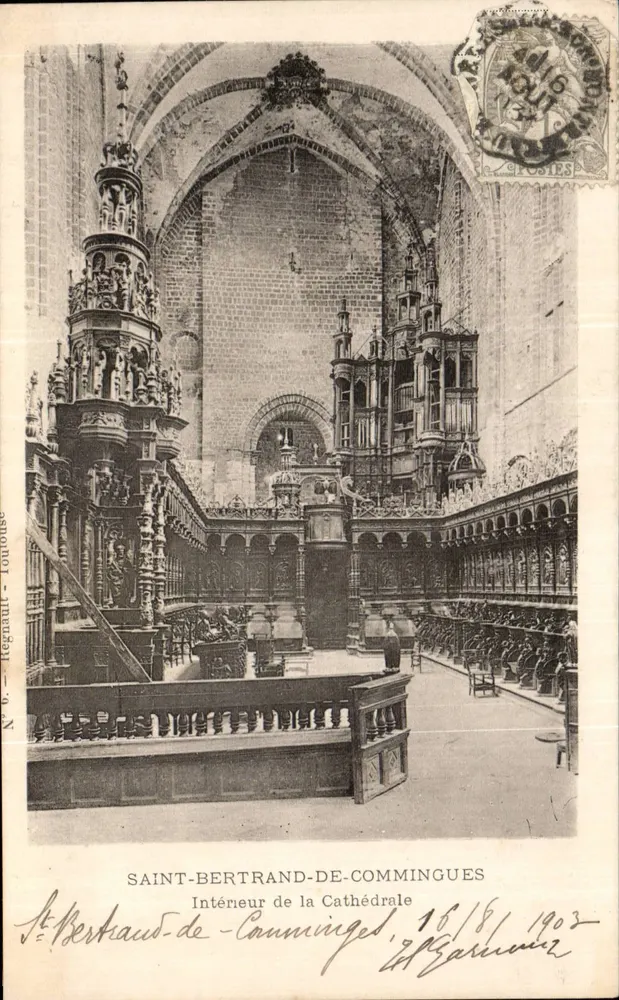 Innenansicht der Kathedrale — Saint-Bertrand-de-Comminges — Regnault - Louhouse, N° 6 - Vorderseite