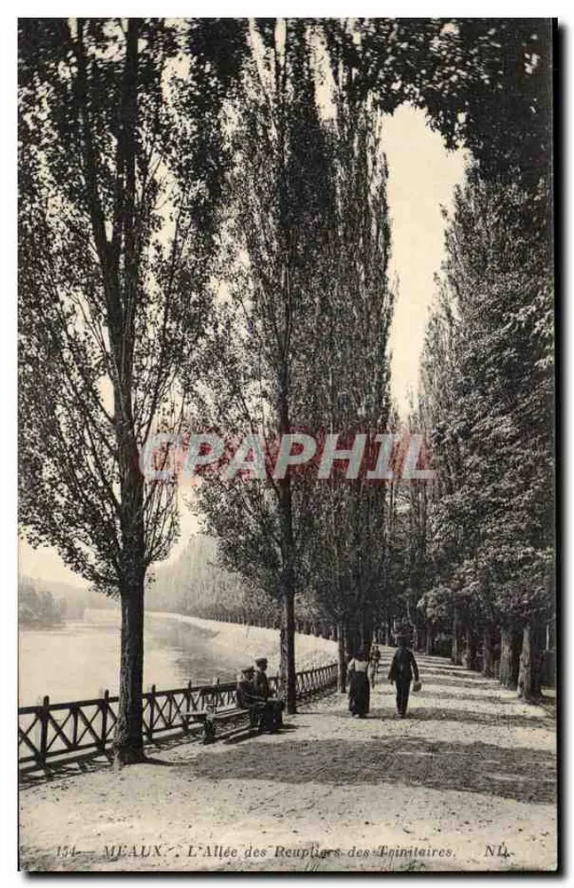 Meaux - Ansicht der Poplar-Allee von Foinstaires — N°154 - Vorderseite