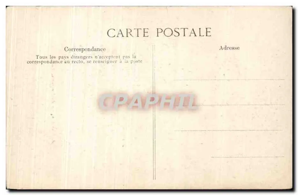 Ruinen eines antiken Tempels — Kupferstich — A. Vincent, 4, rue des Beaux-Arts, PARIS - Rückseite