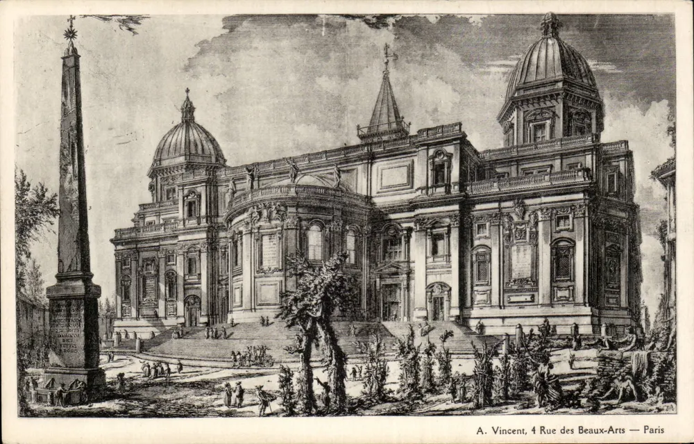 Ansicht der Basilika St. Peter in Rom — A. Vincent, 4 Rue des Beaux-Arts — Paris - Vorderseite