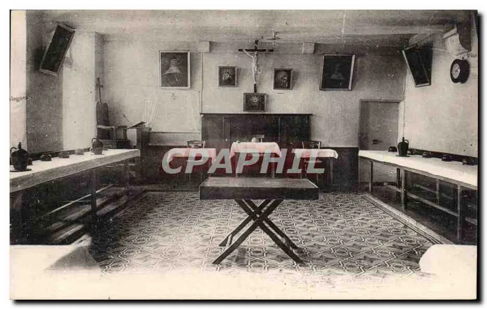 Interior de uma sala de refeitório — editor desconhecido, número de série não visível - Frente