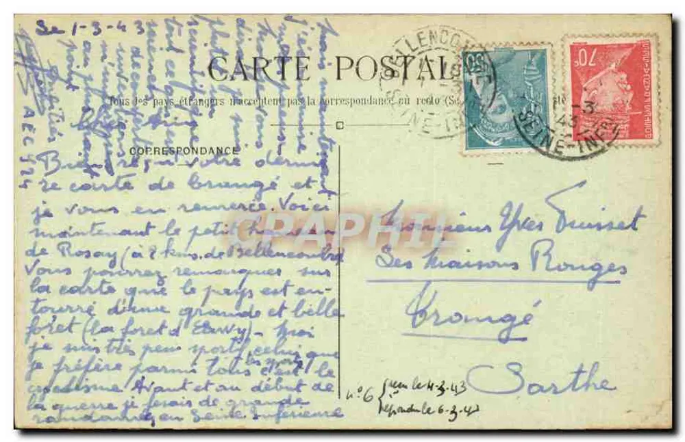 Rosay (S.-Inf.) — Vista Parcial — Cliché E. D'Coll. Viret - Verso