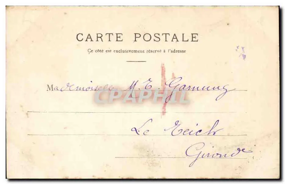 Parc de Cercamp — Franc Picard Cottage — Editor: Estevant, n° 1403 - Verso
