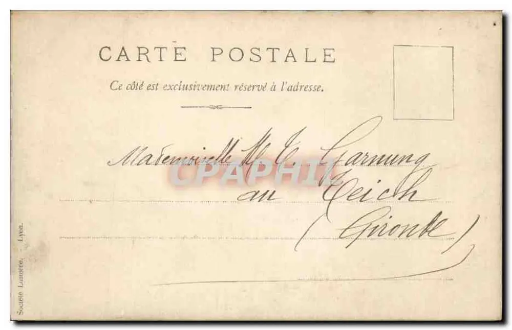 Ruinen des Schlosses Cahavé — Gréchac — Société Lumière, Lyon - Rückseite