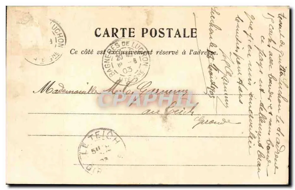 Bagnères-de-Luchon — Cachoeira do Coração — Coleção Sarthe - Verso