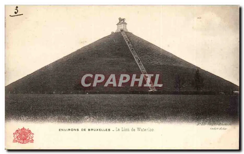 Arredores de Bruxelas — O Leão de Waterloo — Grand Bozar, Bruxelas, N°33 - Frente