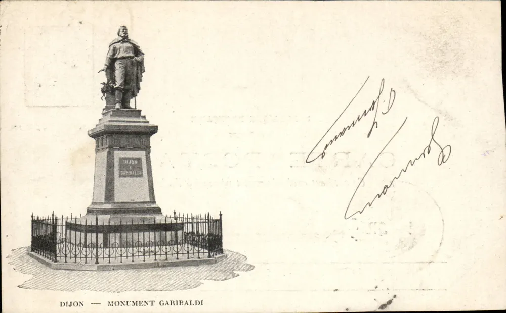 Dijon — Monumento Garibaldi — editor desconhecido, número de série não visível - Frente