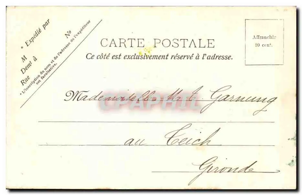 Bordeaux — Ponte do Jardim Público — P. Paris 80 - Verso