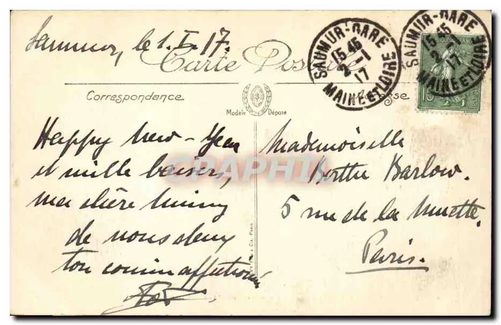Saumur — Das Schloss — Ansicht vom Marronnier — LL - Rückseite