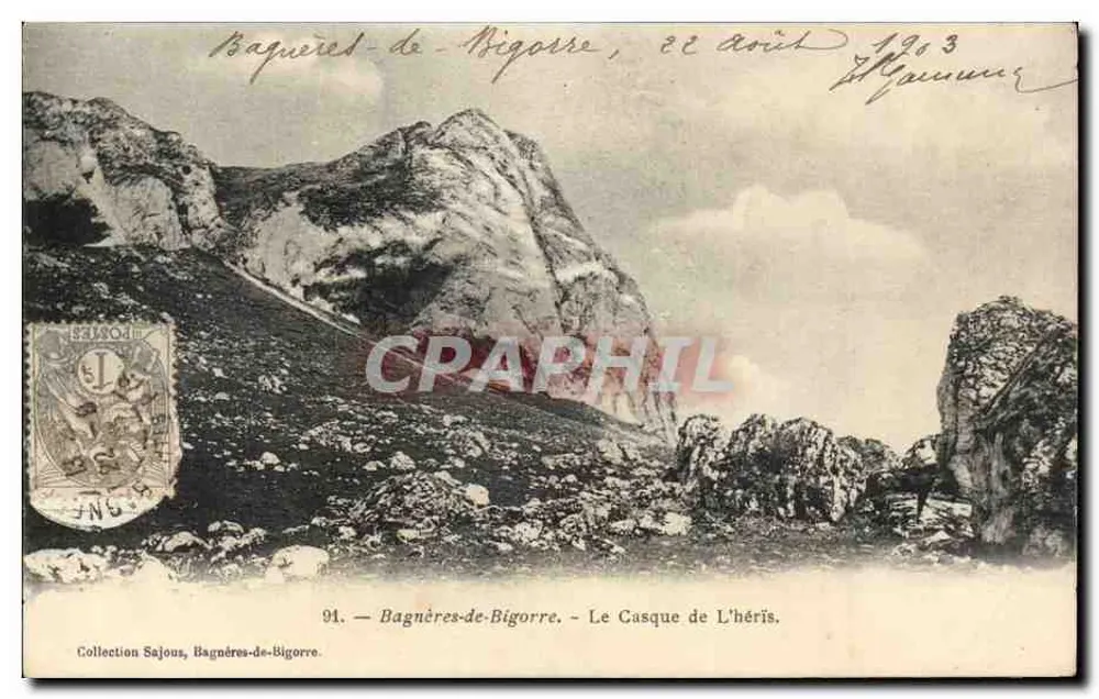 Bagnères-de-Bigorre — O Casco de L'héris — Coleção Sajous, n°91 - Frente