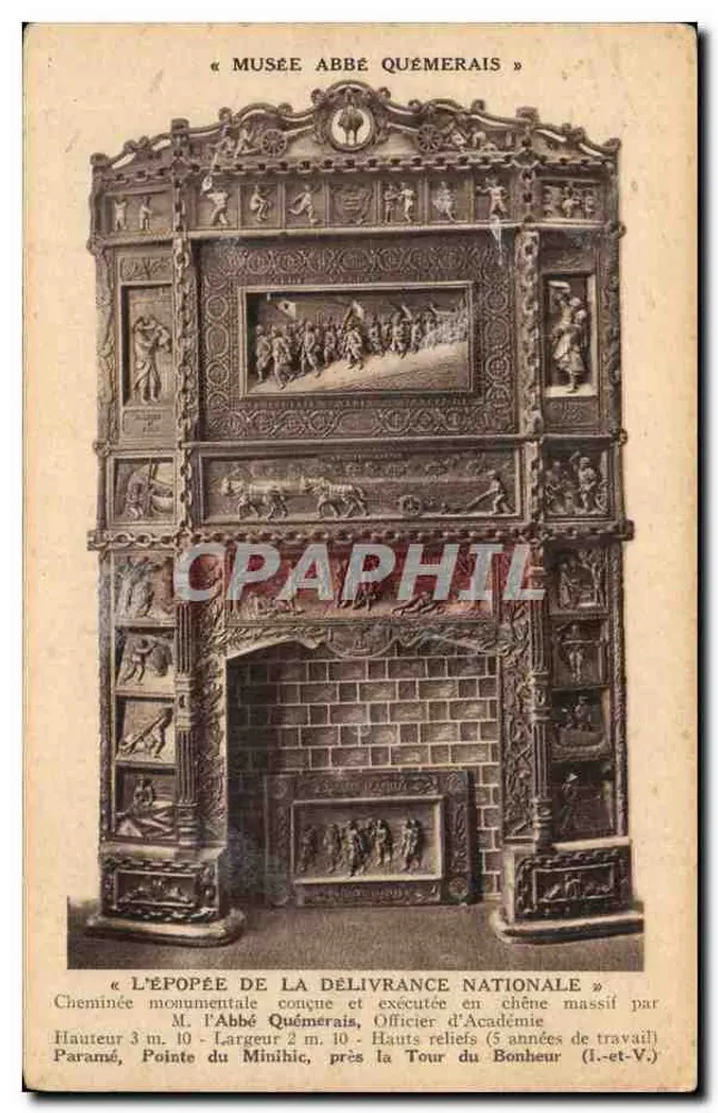 Monumentale Kamin — Museum Abbé Quémérains — Von M. Abbé Quémérains, Offizier der Akademie - Vorderseite