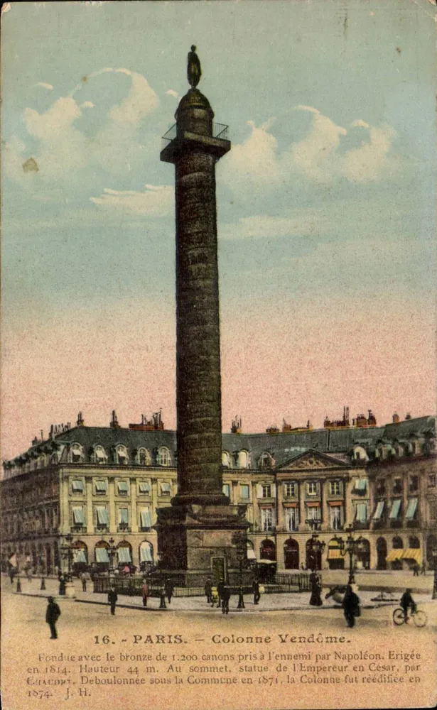 Paris — Coluna Vendôme — J. H. editor, n° 16 - Frente