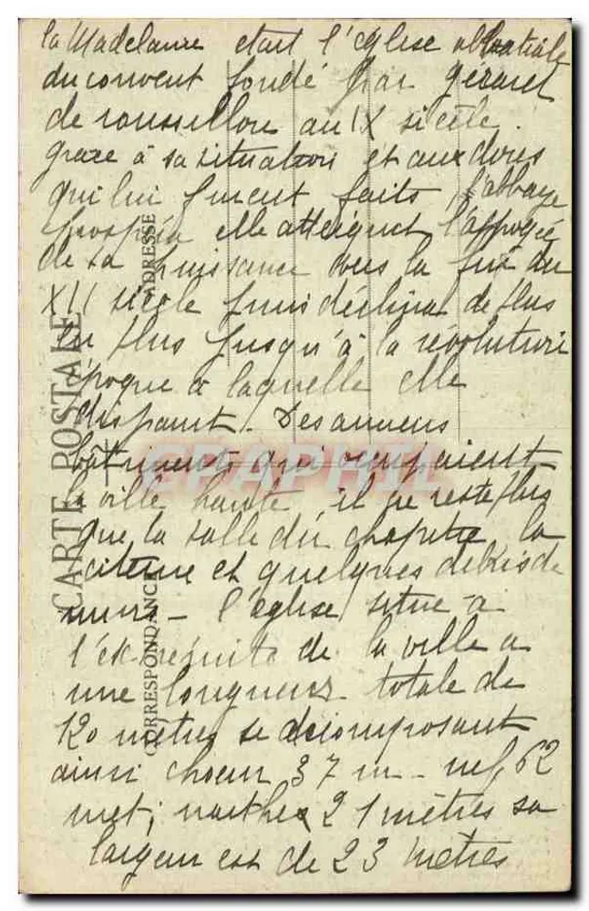 Vézelay — Fachada da Igreja da Madeleine — A. Vinzenzi, editor, Vézelay - Verso