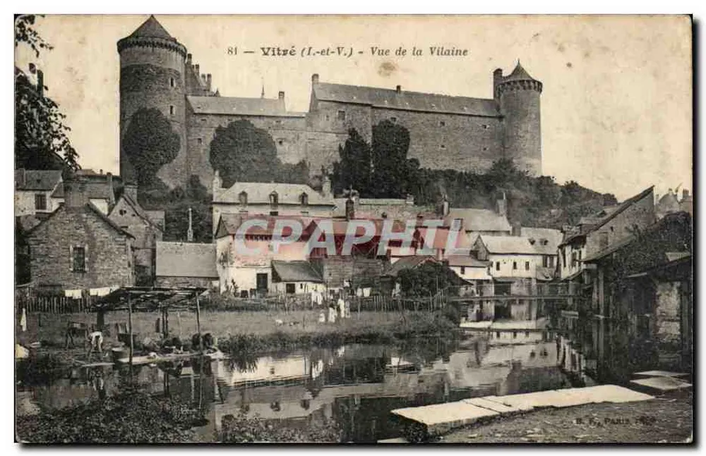 Vitré (Ille-et-Vilaine) — Ansicht der Vilaine — B. By Paris, 1900 - Vorderseite