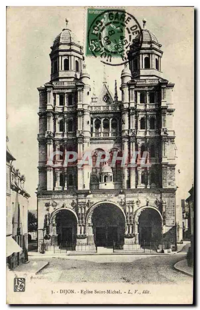 Dijon - Kerk van Sint-Michaël — L. V., uitgever - Voorkant