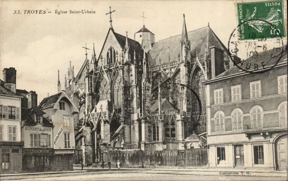 Troyes — Igreja de São Urbano — Editor Au Point du Jour, n°33 - Frente