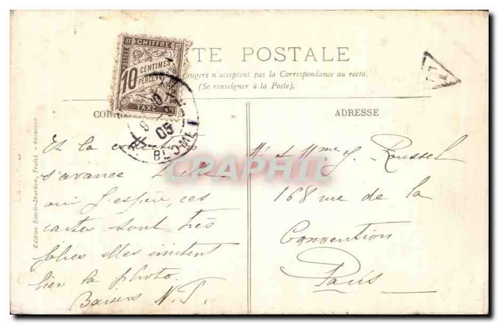 Cachoeira do Doubs (Haute-Saône) — Grandes águas — Edição Smith-2thurion, Fardel - Verso
