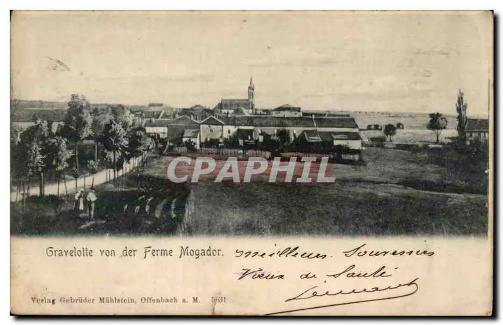 Dorf Sainte-Souvennes — Ansicht der Ferme Mogador — Verlag Gebrüder Mühlstein, Offenbach a. M. n° 31 - Vorderseite