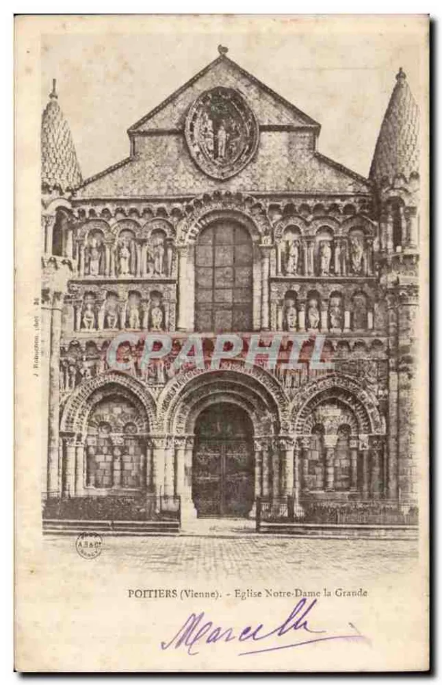Poitiers (Vienne) - Kirche Notre-Dame la Grande — J. Huguenin, n° 14 - Vorderseite