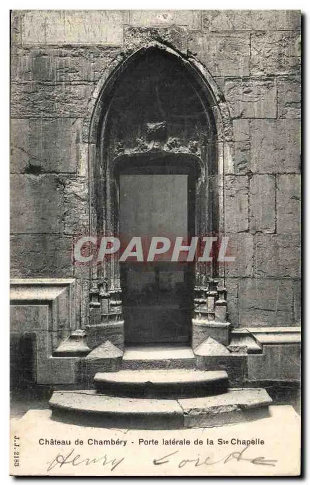 Château de Chambéry - Seitenportal der Heiligen Kapelle — Henry Coic de - Vorderseite