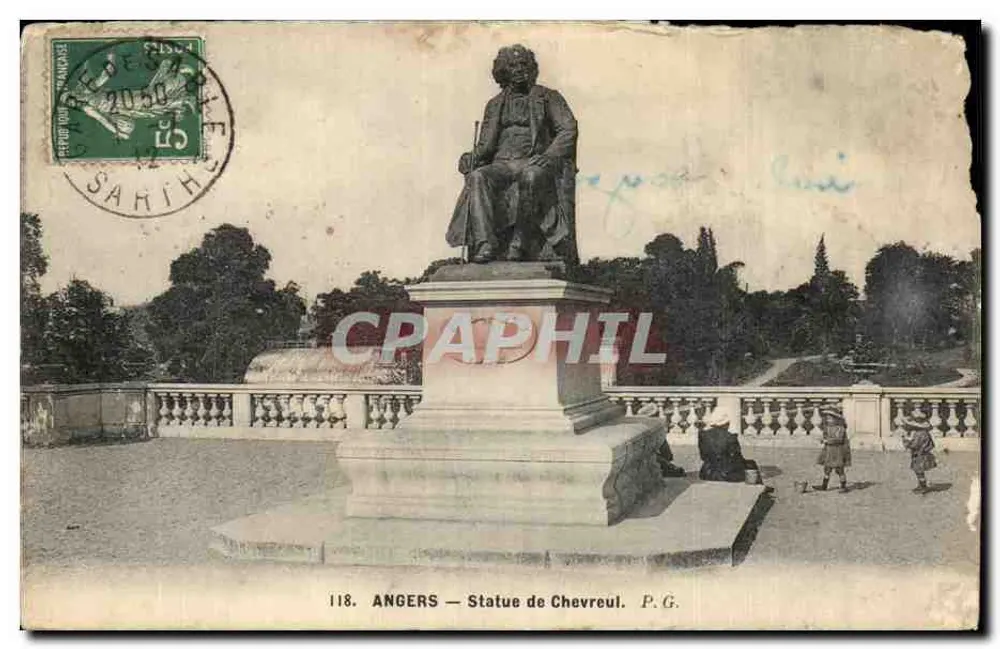 Angers — Estátua de Chevreul — P.G. n°118 - Frente