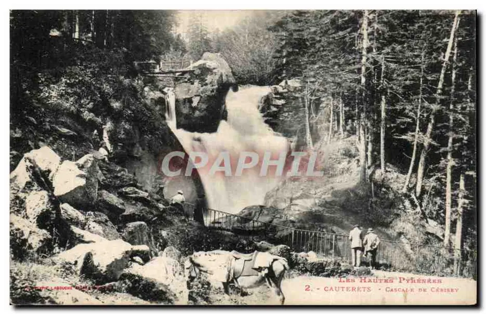 Cauterets - Cachoeira de Cérissey — Les Hautes Pyrénées, editada por L. Labouche - Frente