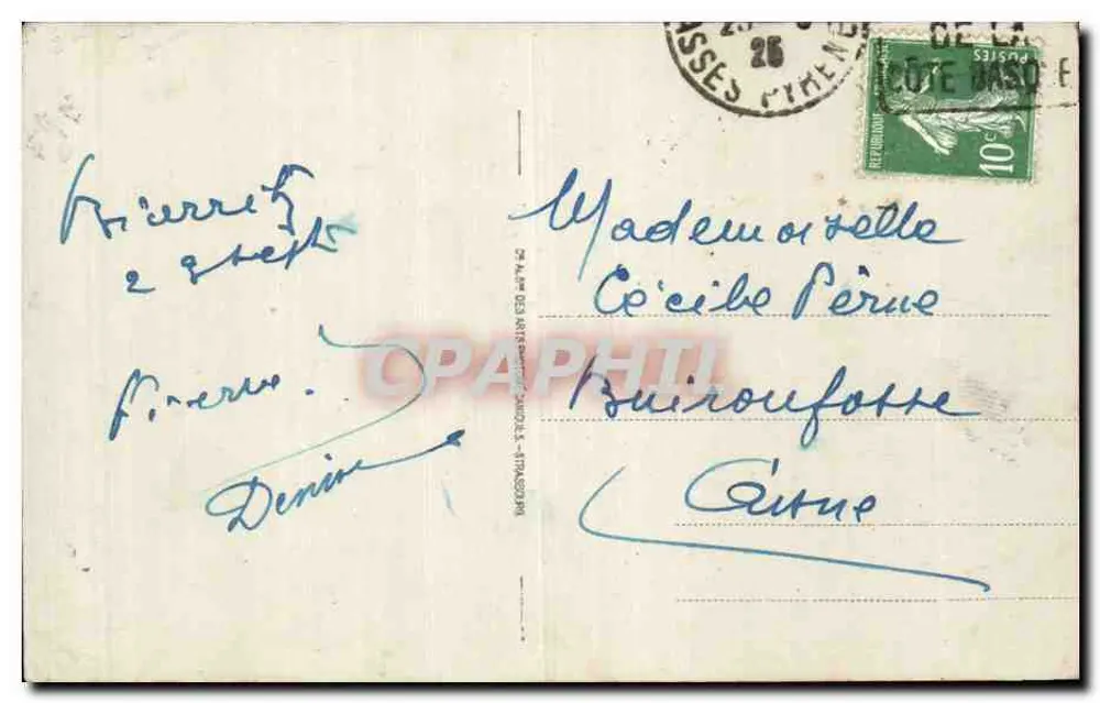 Biarritz - Efeito de onda — série 74 — editor não identificado - Verso