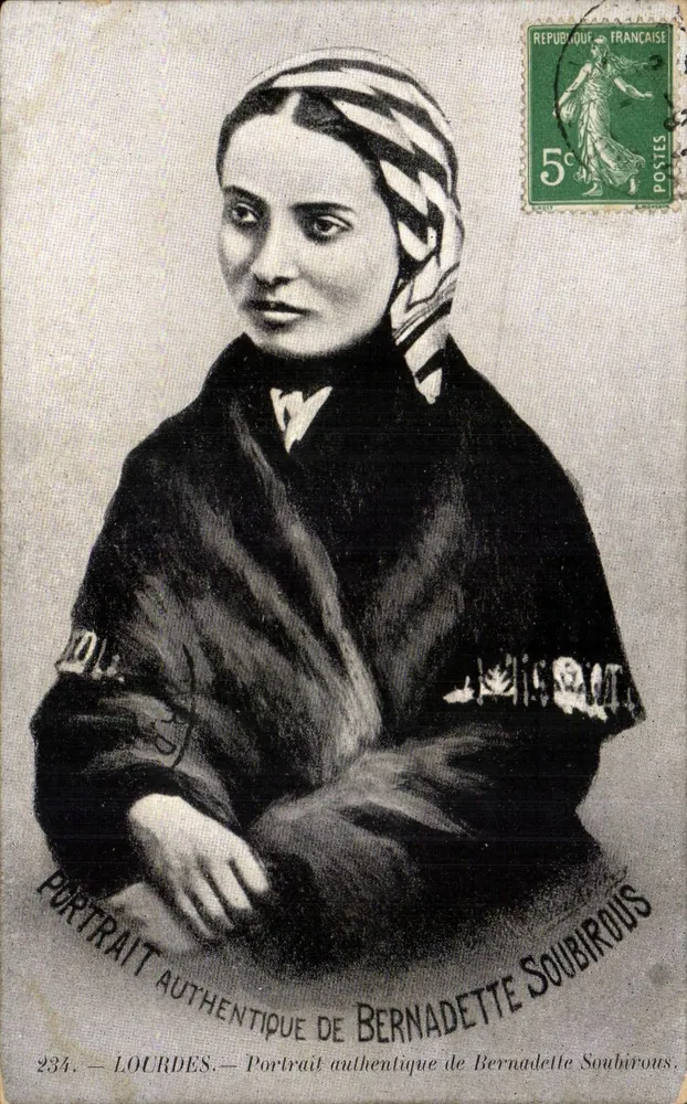 Retrato autêntico de Bernadette Soubirous — Lourdes — editor não visível, n° 234 - Frente