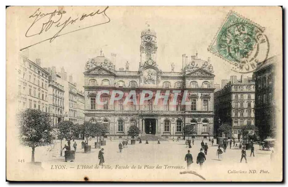 LYON — Das Rathaus, Fassade der Place des Terreaux — Collections ND. Phot. n°143 - Vorderseite