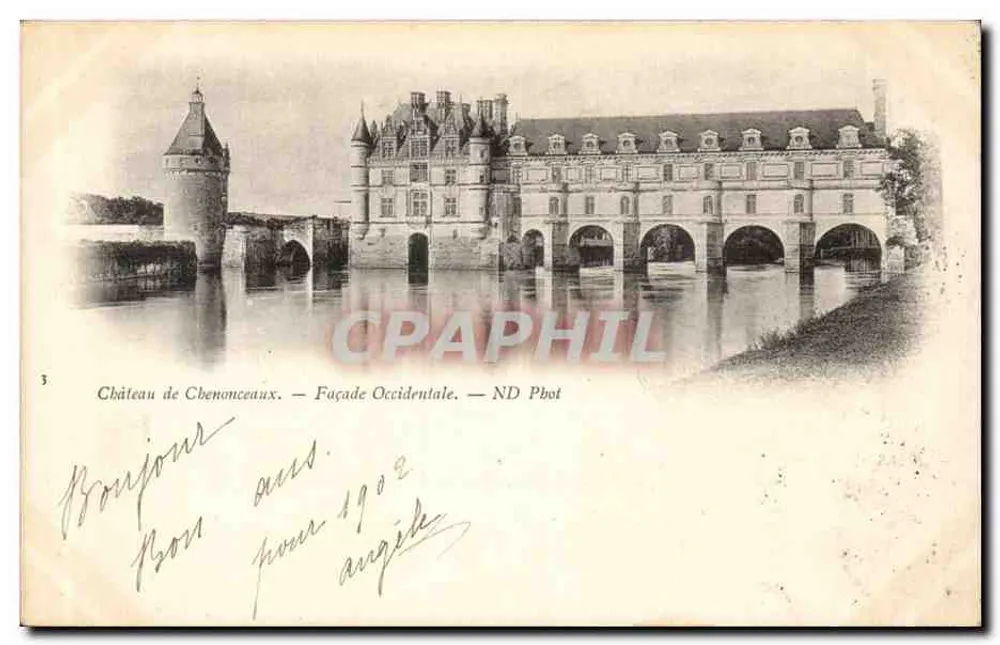 Castelo de Chenonceaux — Fachaça Ocidental — ND Phot - Frente