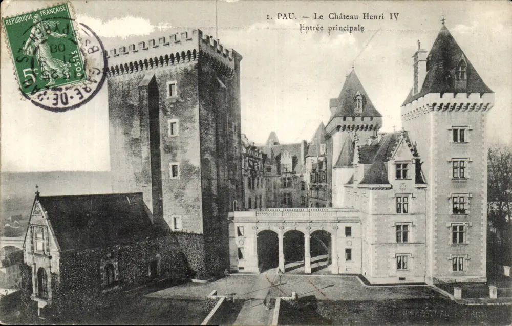 Pau — Schloss Henri IV — Haupteingang — Eug. Pacault, Fotoverlag Pau - Vorderseite