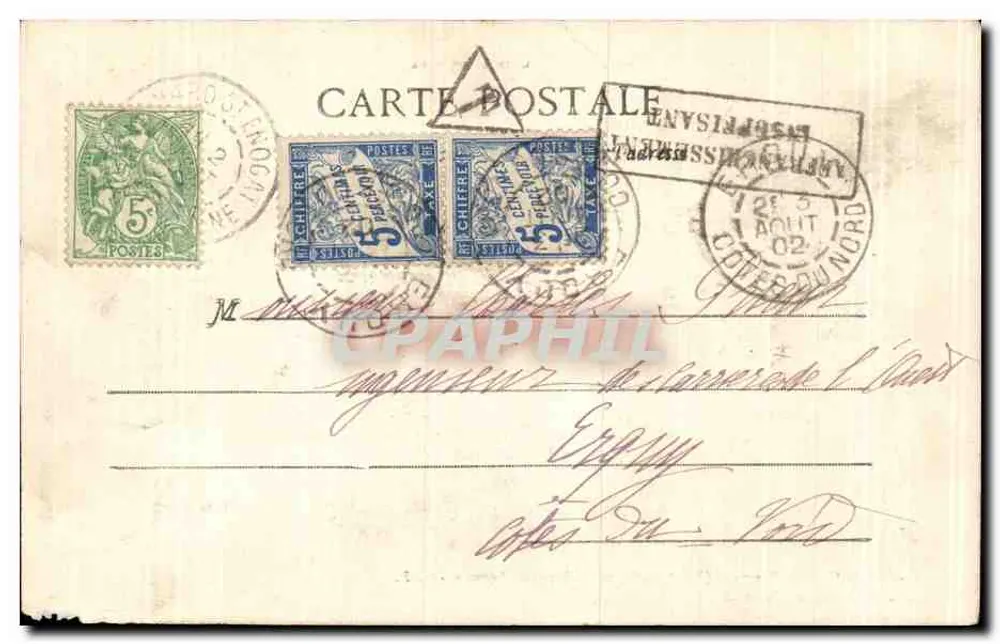St-Malo - Die Mauern (13. Jahrhundert) und der Strand Bon Secours — G. F. n°798 - Rückseite