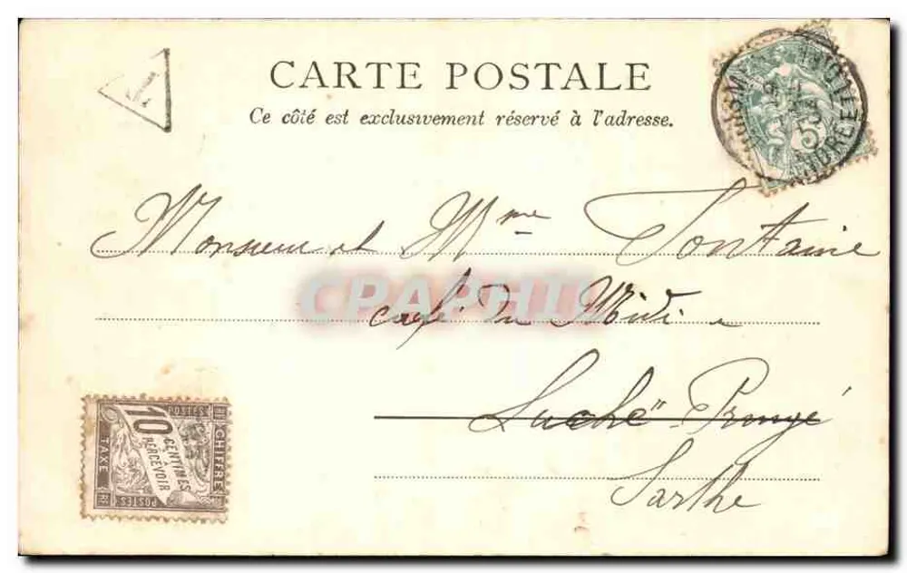 Castelo de Azay-le-Rideau — vista frontal — editor Paris KF n°3440 - Verso
