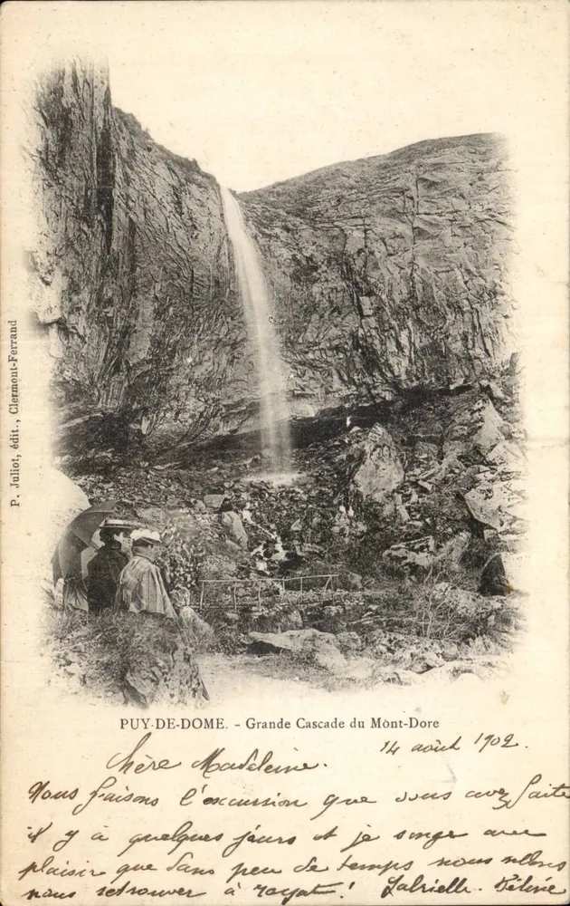Puy-de-Dôme - Grande Cascade do Mont-Dore — P. Juliot, Clermont-Ferrand, n° 14 - Frente
