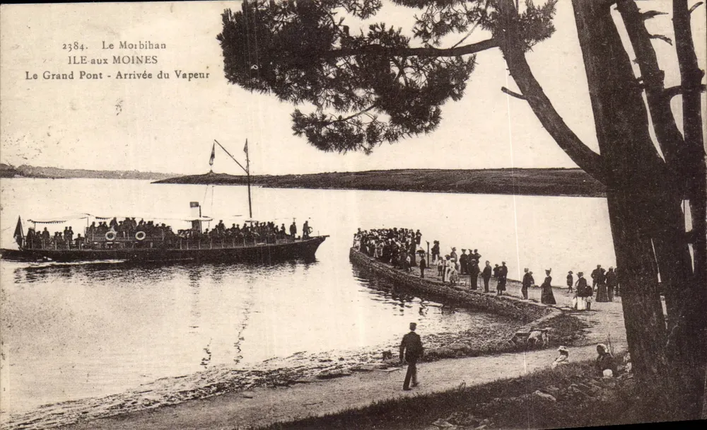 Ile-aux-Moines — Ankunft des Dampfers — Le Grand Pont — Le Morbihan - Vorderseite