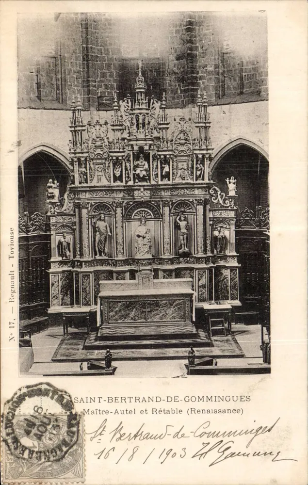 Saint-Bertrand-de-Comminges — Mestre-altar e retábulo (Renascimento) — Regnaud - Tovrouse, N°17 - Frente