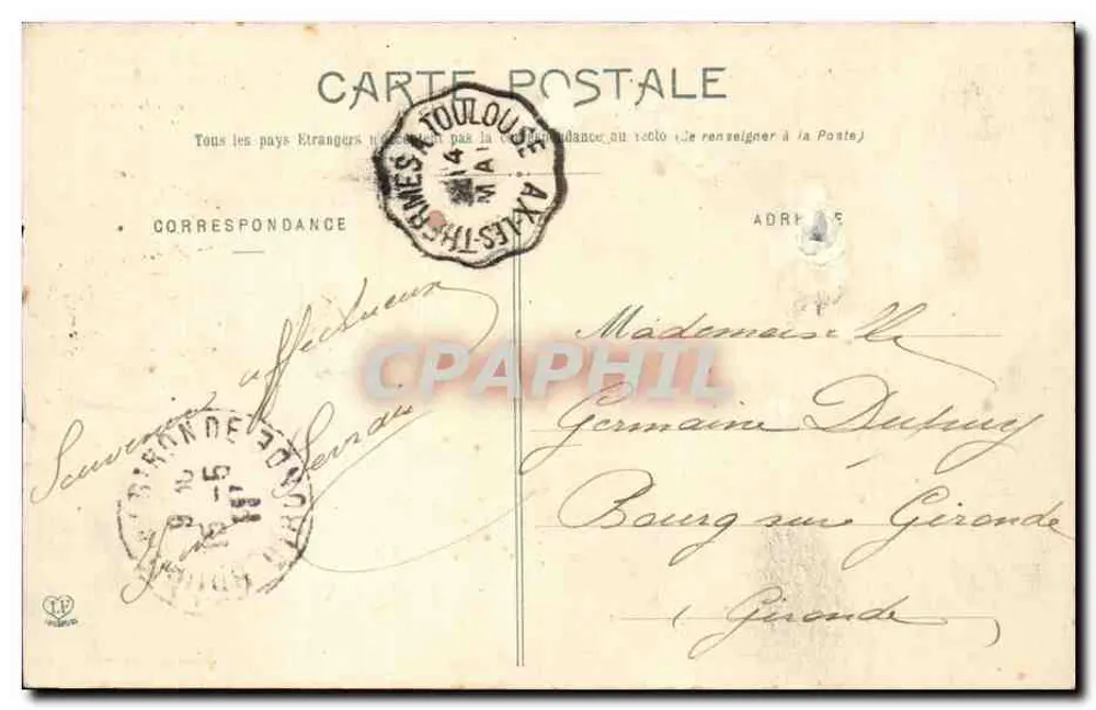 Les Cabannes (Ariège) — Pont de Lujat und Montagne de Lujat (2.488m) — Verlag: Cartotype Cabanne Toulouse - Rückseite
