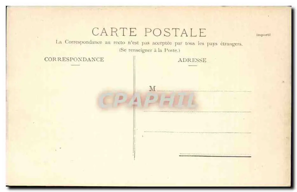 Biarritz - Typisch - Sturm am Felsen der Jungfrau (spitzes Wellen) - Ausgabe des Geschäfts: Au Souvenir, Nr. 35 - Rückseite