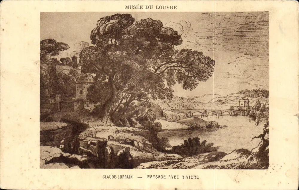 Claude Lorrain — Landschaft mit Fluss — Musée du Louvre - Vorderseite