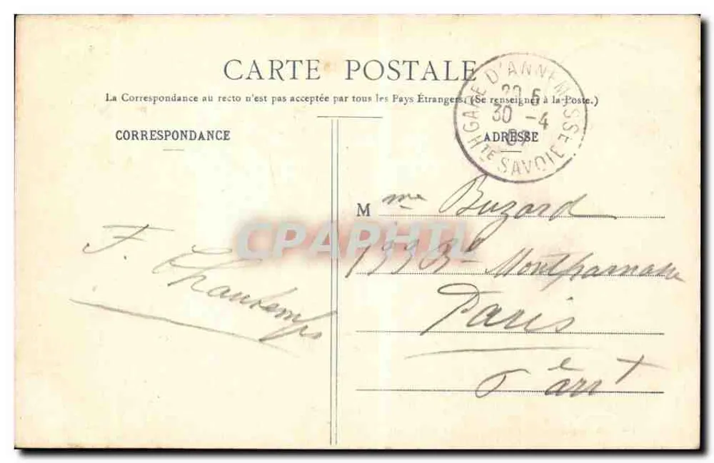 Aproximadamente Reignier — A Planície das Rocailles — Pittier, fot.-edit., Annecy - Verso